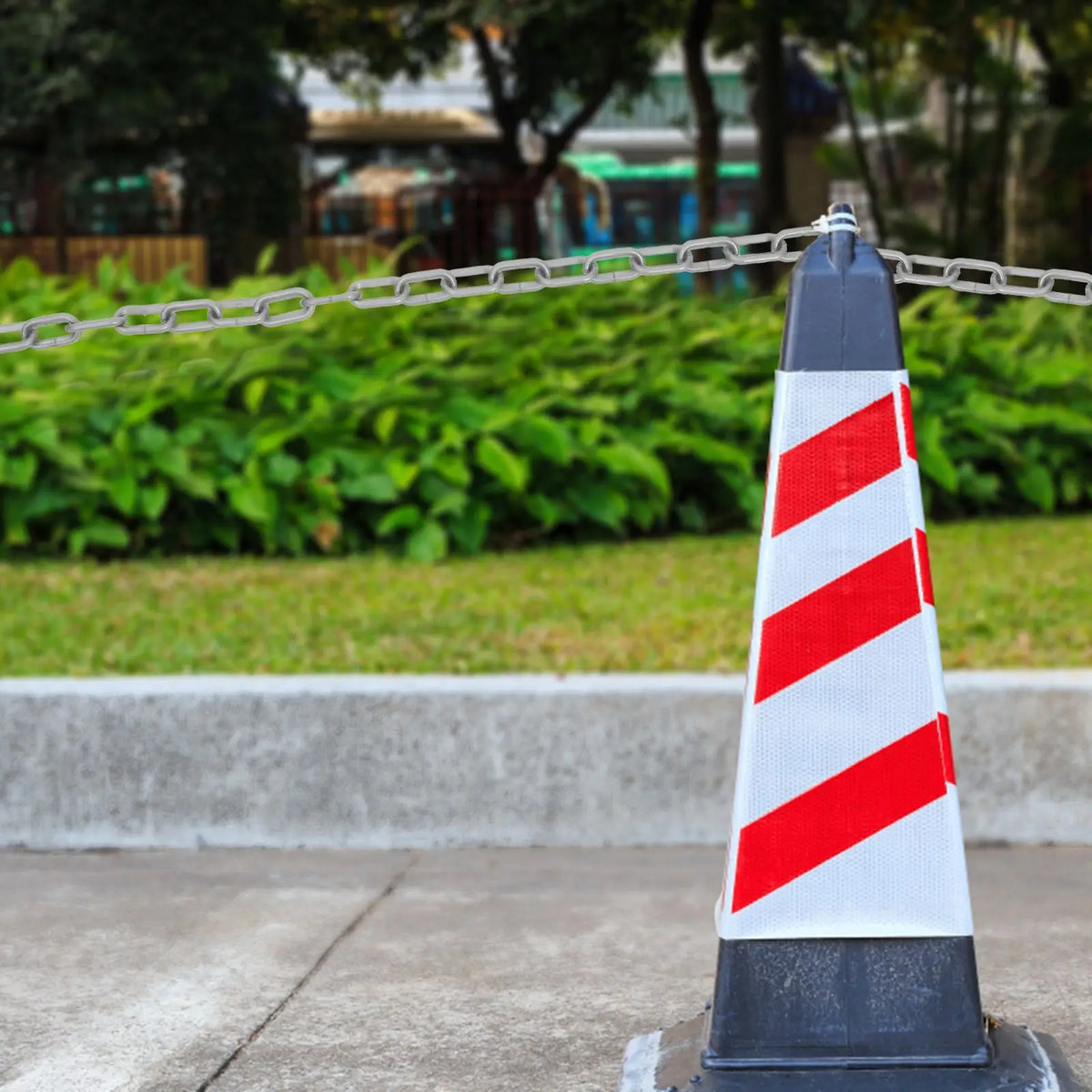 Plastic Safety Chain Warning Protection Barrier Chain Crowd Control Chain Links Parking Lot Security Barrier Traffic