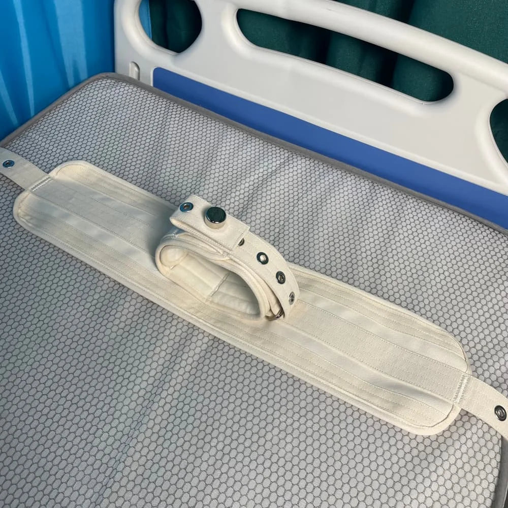 Bed Fixing Strap Neck Restraint Collar Neck Brace Belt Beige Adjustable Neck Strap for Locking Belt