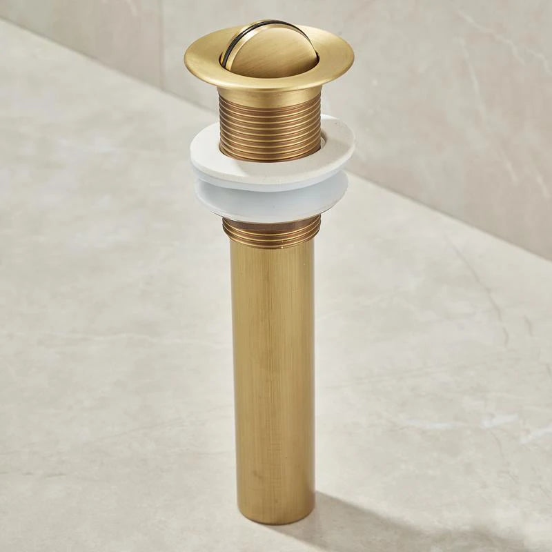 Antique Brass Pop Up Drain Bathroom Sink Push Down Pop Up Stopper Drain Washbasin Accessoires Plug Cover Waste Pipe Drainer