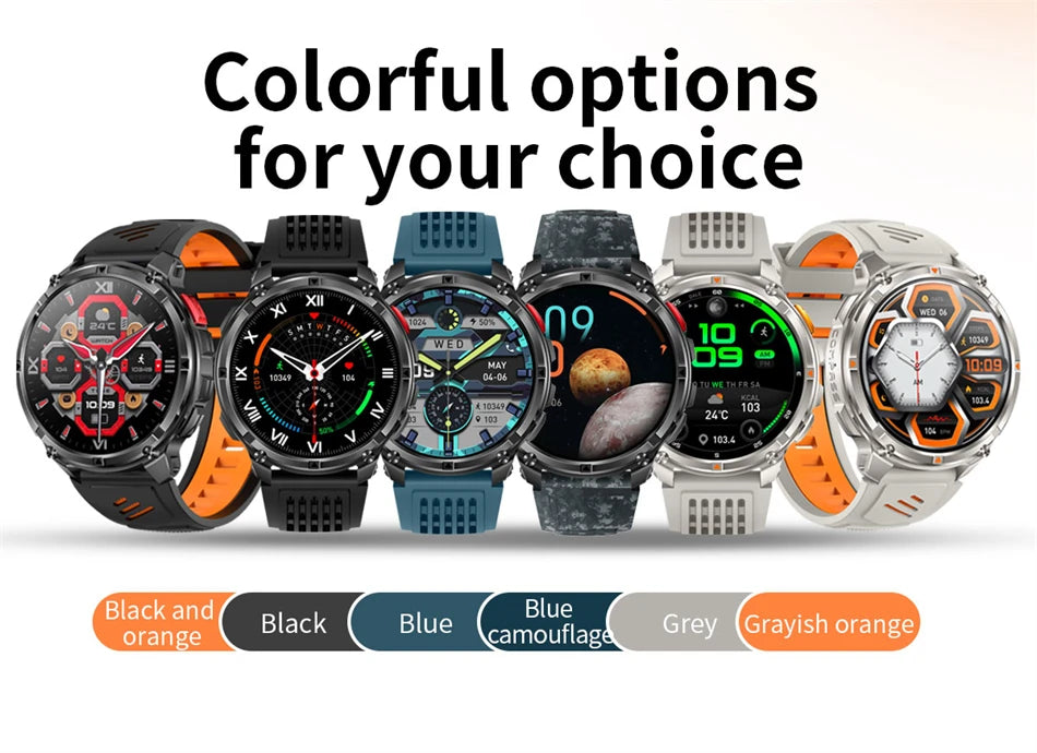 2026 GPS Sports Smart Watch 1.7-Inch AMOLED Screen Outdoor Sports Compass Heart Rate IP68 Waterproof Bluetooth Call Smartwatches