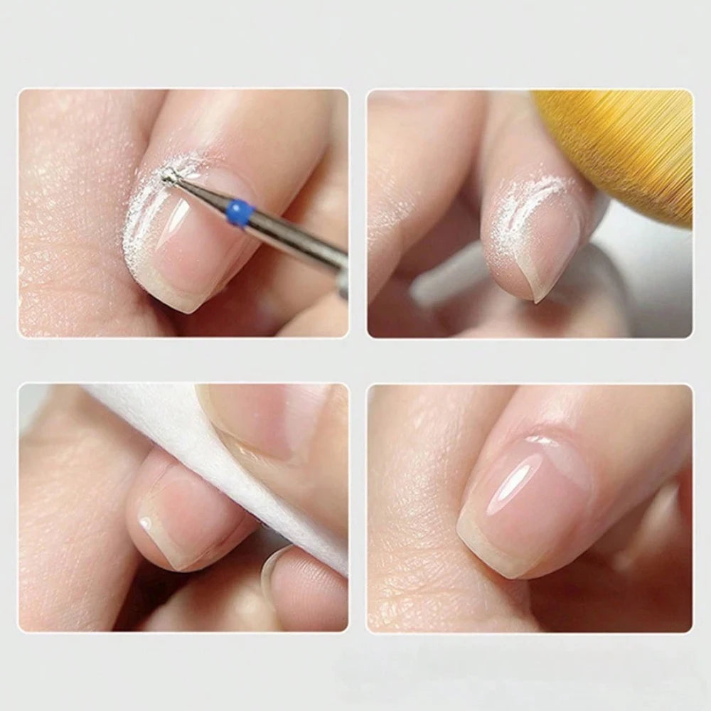 3pcs Flame Shape Diamond Cuticle Nail Drill Bit Set, Pro Manicure Drill Bits for Nail Prep, 3/32 Shank efile Bit(Fine+Medium)
