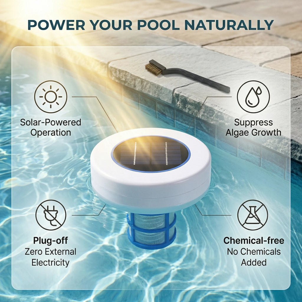 Solar Pool Purifier Chlorine-Free Water Processor Solar Pool-Ionizer Water Algae Inhibition Tools Swimming Pool Cleaning Tools