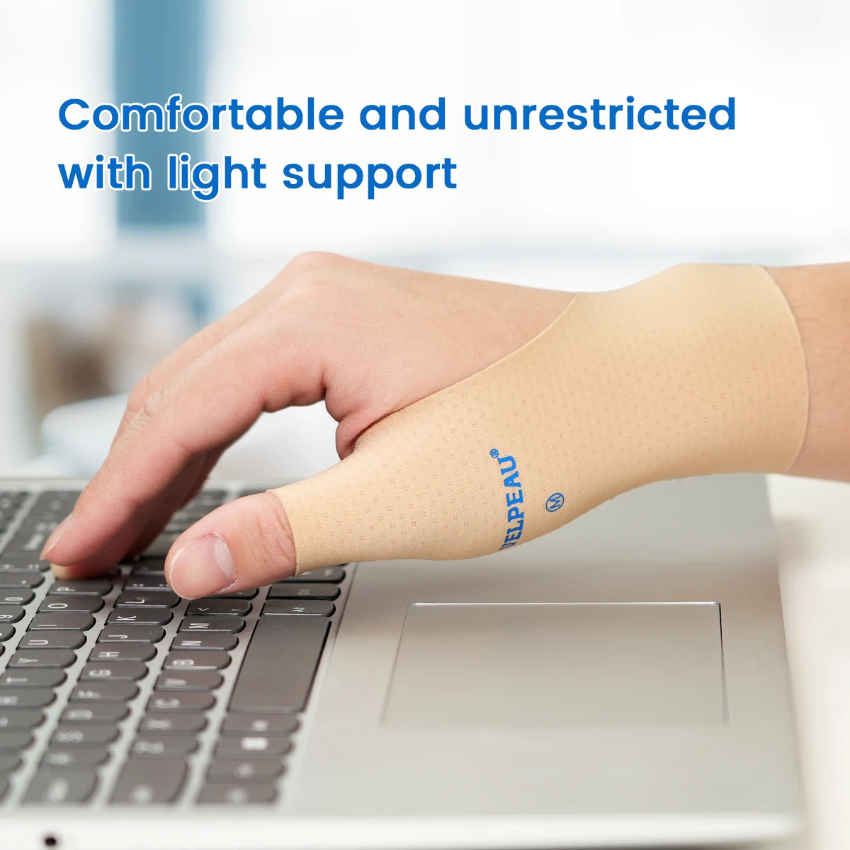 VELPEAU Thumb Compression Sleeve for Mild Arthritis Pain and Sports, Thumb Splint Support Liner Universal for Both Hands, 2PCS