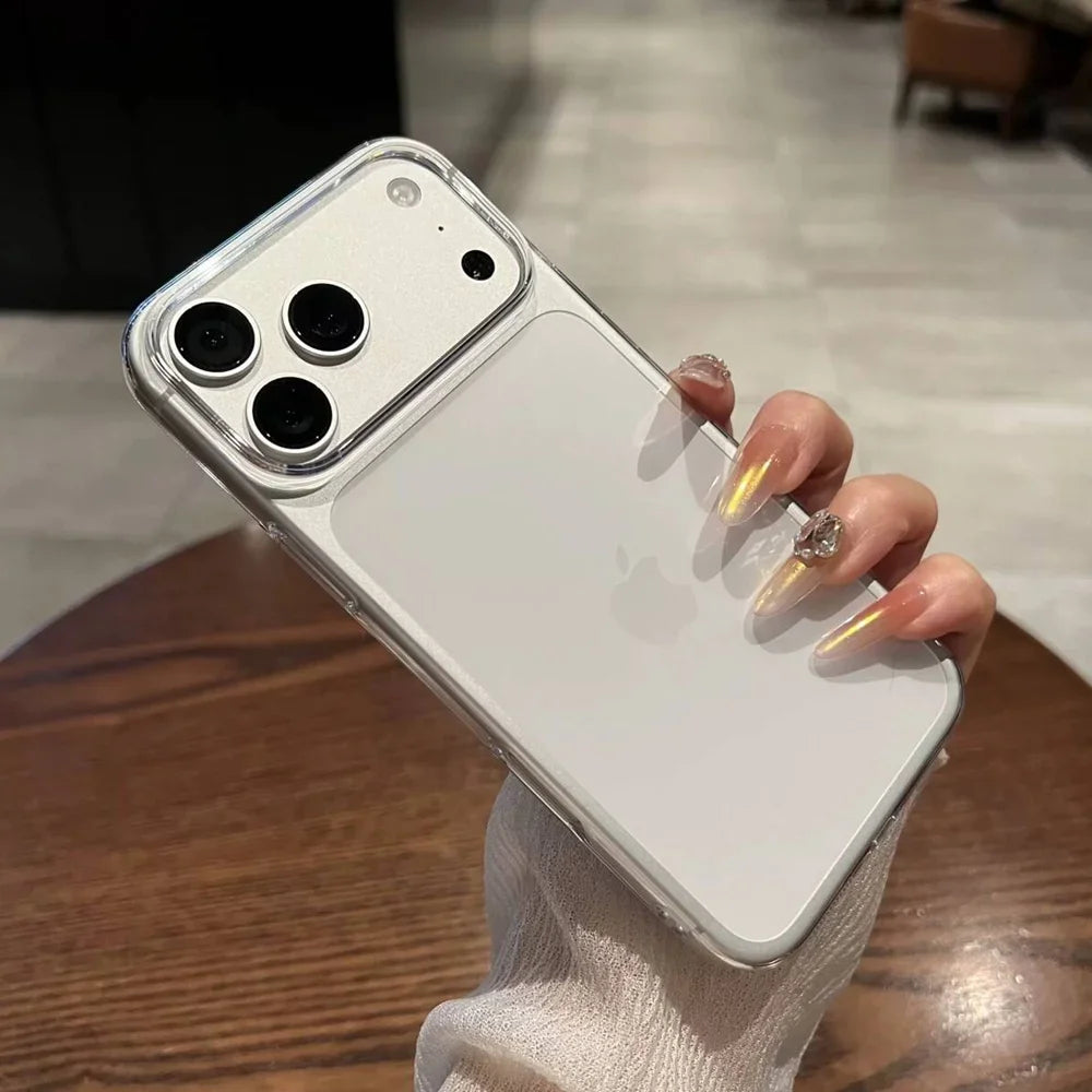 Luxury Transparent Soft Acrylic Phone Case For iPhone 17 16 15 14 13 12 11 Pro Max XS X XR 7 8Plus Shockproof Protective Cover