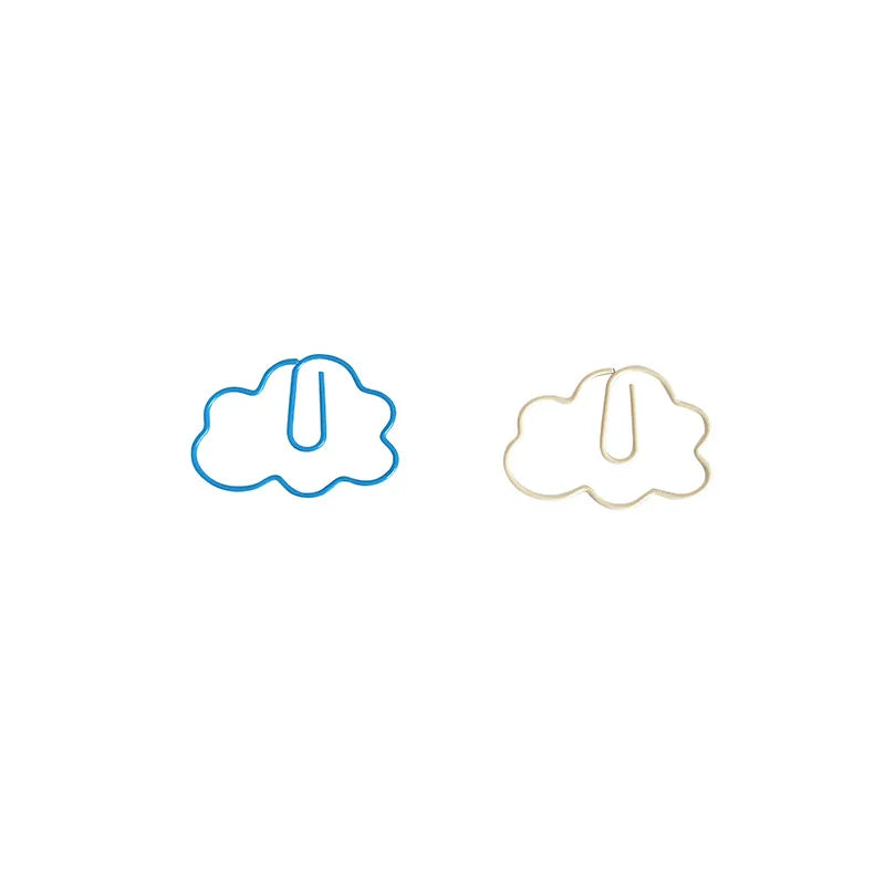 10pcs Cloud Paper Clips Creative Shapes Cute Paper Clips Bookmark Decoration Card Pins