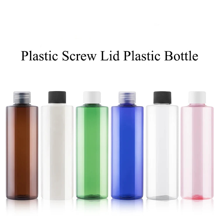 20pcs 100ML 120ML 200ML Empty Plastic Bottle With Aluminum Lid 500ML Flap Lid Refillable Bottle Cosmetic Container JX141-20