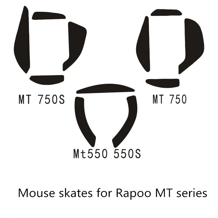 2 Sets/pack Mouse Skates Mouse Feet For Rapoo Mt750 Mt750s MT500 Mt550s MT760L TEFP Mouse Glides