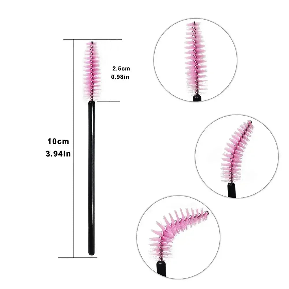 50Pcs Disposable Eyelash Spooler Brushes Multipurpose Eyebrow And Lash Extension DIY Beauty Accessory