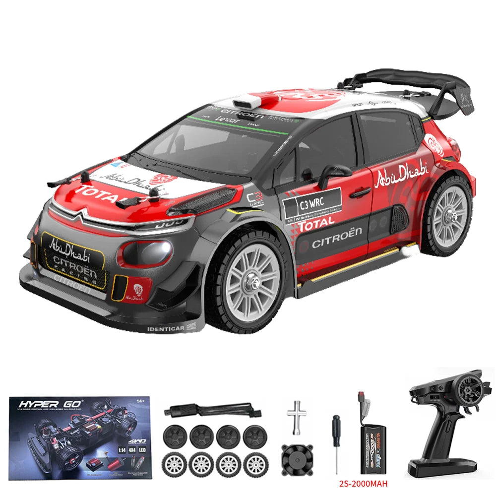 1/14 MJX 14303 Rc Drift Car 2.4G High Speed Drift Rally Truck Hyper Go Brushless 4WD Off-Road RC Cars for Adults for Kids Toys
