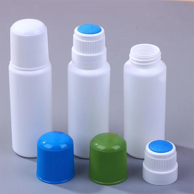 50ML Empty Smudge Bottle Liquid Applicator Sponge Head Soreness Liquid Bottle For Daub Filling Liniment Medicine