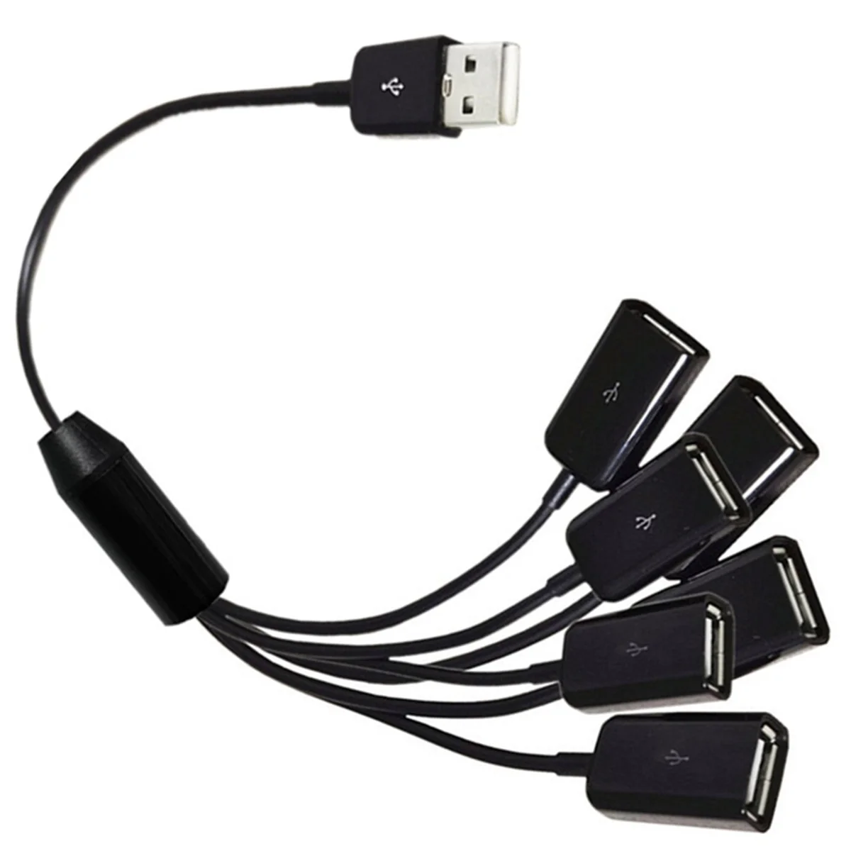 USB Extension Cable 6-in-1 USB Fast Charge 3A Charging Data Cable Y Splitter Cable USB Male to USB Female 1 to 6 Cord