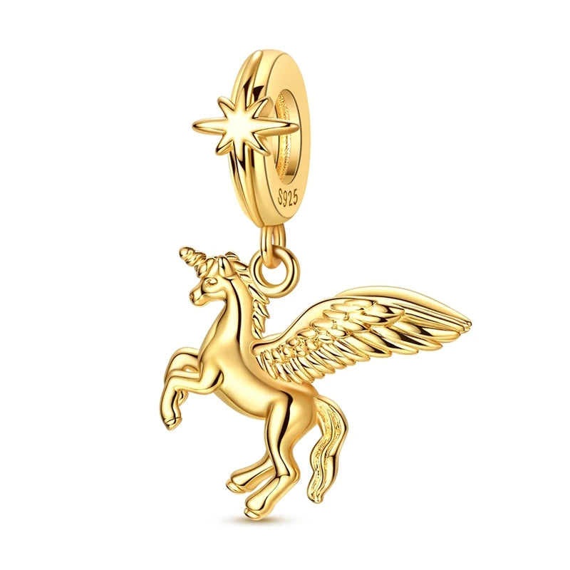 Beautiful 925 Sterling Silver Puppy Cat Swallow Raccoon Giraffe Animal Pendant Fit DIY Bracelet Necklace Package Jewelry Gifts