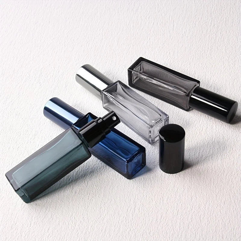20pcs 3ml/5ml/10ml Square Empty Glass Perfume Spray Bottle Refillable Fragrance Fine Mist Atomizer Portable Liquid Containers
