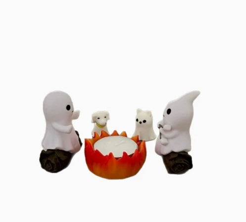 1 Set Halloween Ghost Campfire Decor Spooky Outdoor Party Haunted House Props Scary Backyard Scene Gathering Decoration Gift