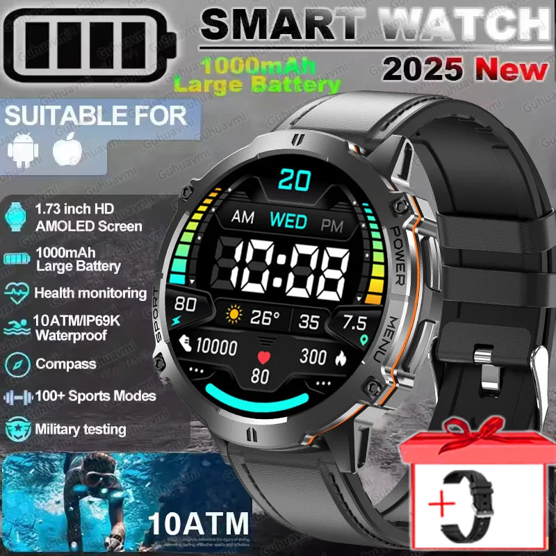 2025 Original TANK X3 Ultra 1000mAh Battery Smart Watch Men GPS Outdoor Sports Fitness Smartwatch 10ATM Waterproof Swim Watches