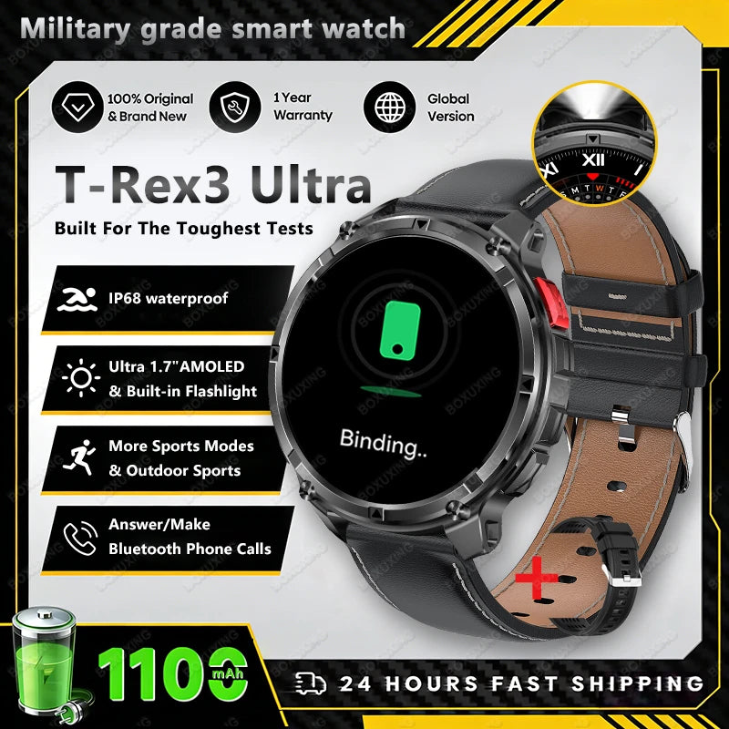 2026 GPS Sports Smart Watch 1.7-Inch AMOLED Screen Outdoor Sports Compass Heart Rate IP68 Waterproof Bluetooth Call Smartwatches
