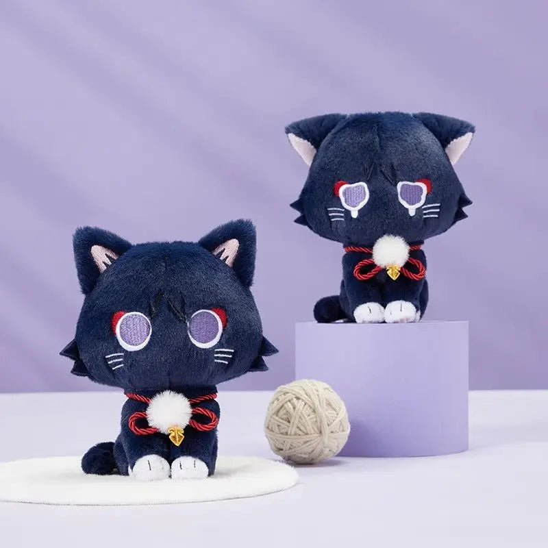 2025 New Anime Role Playing Game Genshin Impact Wanderer Fairy Tale Cat Plush Doll Cartoon Pillow Pendant Soft Birthday Toys