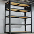 Heavy-Duty 5-Tier Adjustable Metal Shelving Unit with Pegboard Panel System - Capacity Suitable for Basement, Garage, Warehouse