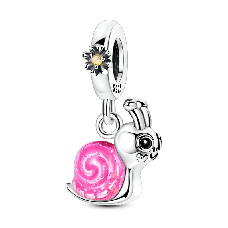 Beautiful 925 Sterling Silver Puppy Cat Swallow Raccoon Giraffe Animal Pendant Fit DIY Bracelet Necklace Package Jewelry Gifts