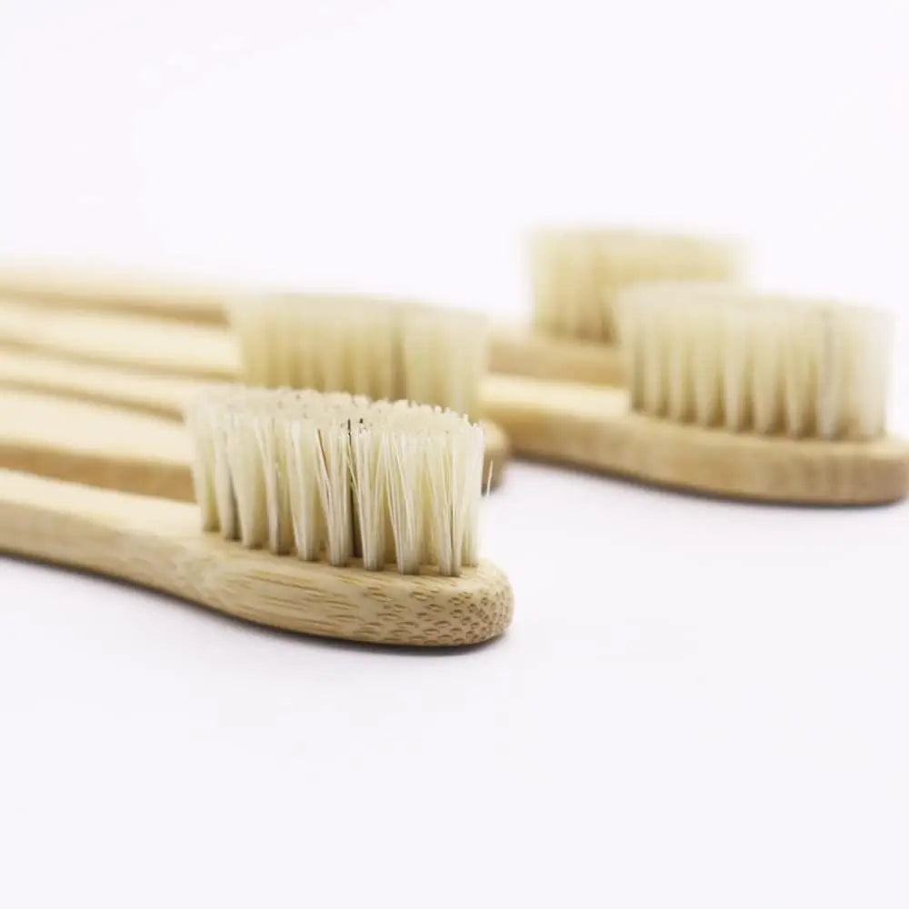 10pcs Boar Bristles Bamboo Toothbrushes Eco Friendly Adults Toothbrushes Biodegradable Wooden Oral Care Tooth Brush