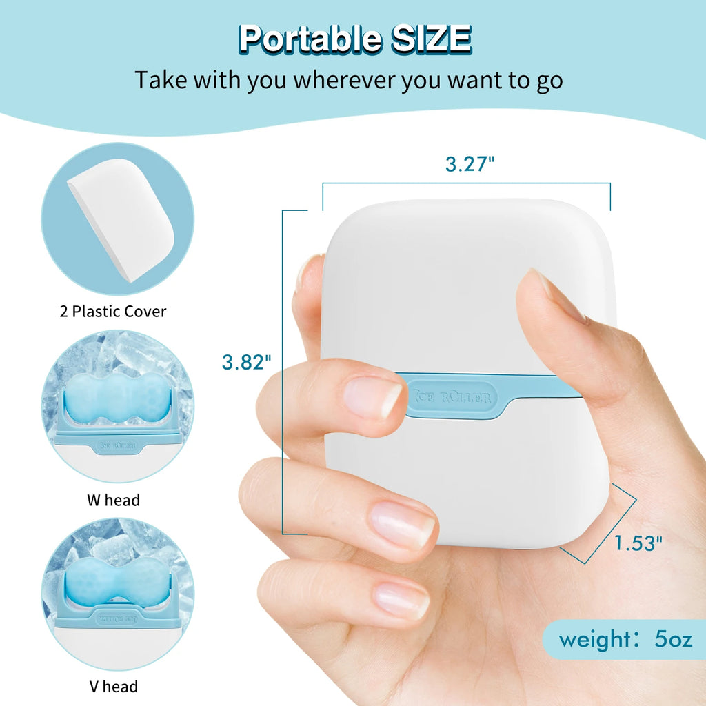 Hello Face Ice Roller S30 Facial Massage Reusable 2 Shape Heads Freezable Ice Massager Lifting Tools