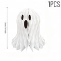 1/2/3PCS Halloween Party & Holiday DIY Decor Hanging Ornament Paper White Honeycomb Ghost Hanging Decor 3D Folding Ghost
