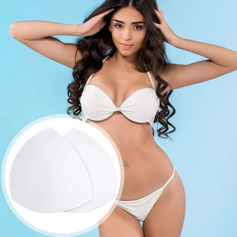 2/12pcs Bra Pads Soft Sponge Women Triangle Bra Pad Sports Bra Bikini Pads Yoga Bra Swimsuit Bralettes Nursing Bra Inserts