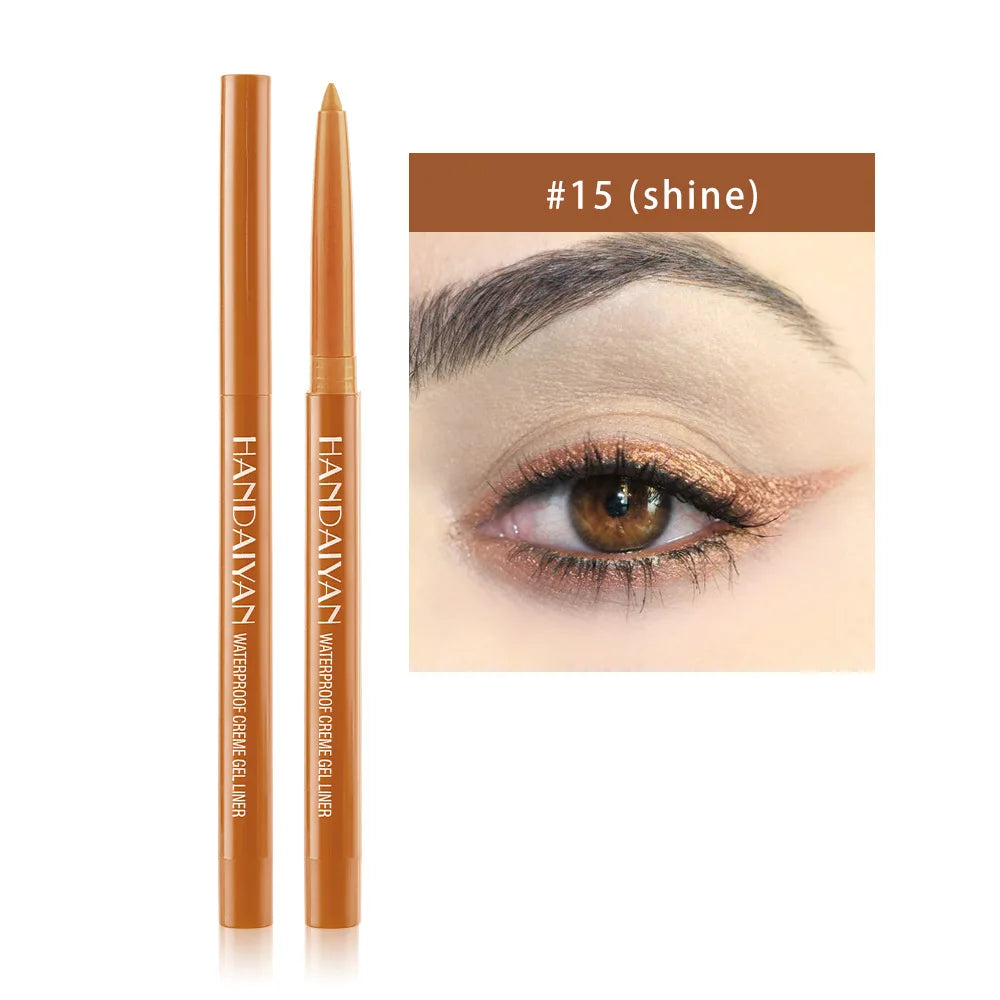 20 Colors Matte Eyeliner Gel Pencil Shine Purple Black Easy To Wear Colorful White Blue Eye Liner Pen Cream Makeup Cosmetics
