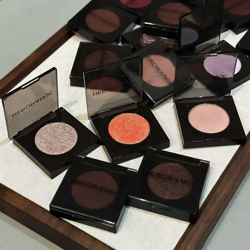 Herorange Pearl Eyeshadow Fine Shimmer Pigmented Non Clumping Brightening Highlight Beginner Friendly