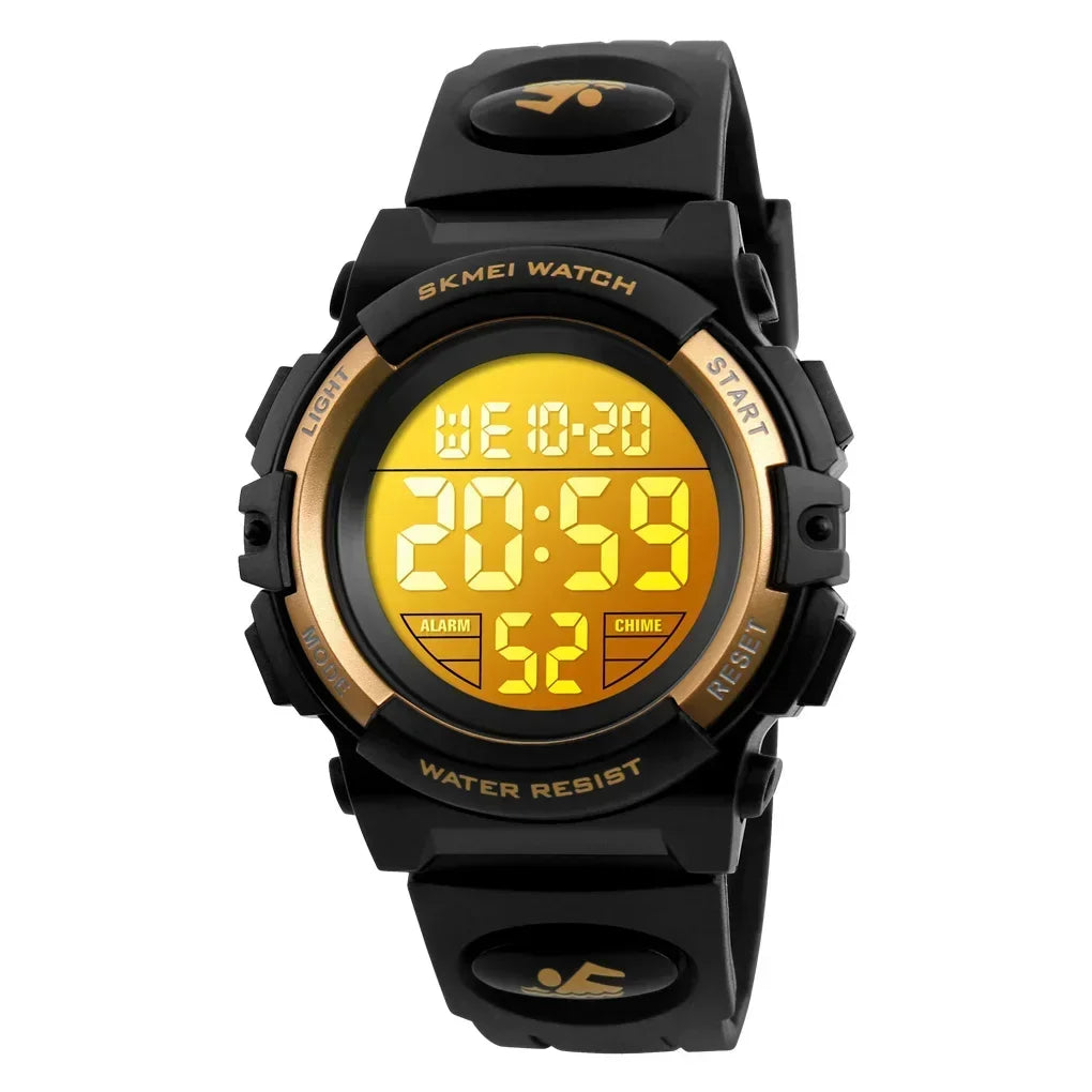 Skmei 1266 Timing Digital Children's Watch Boys and Girls' Alarm Clock 5Bar Waterproof Children's LED Watches 1258 1689 1999