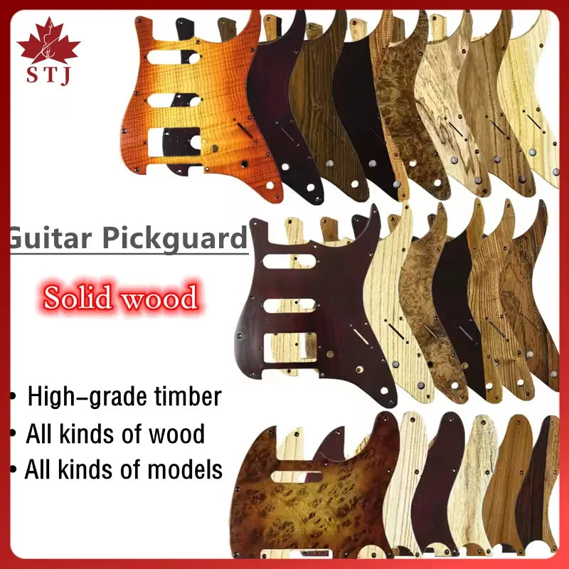 Electric SSH Guitar Pickguard Solid Wood, SSS Guitar Plate Scratch Pick Guard, Guitar Accessories