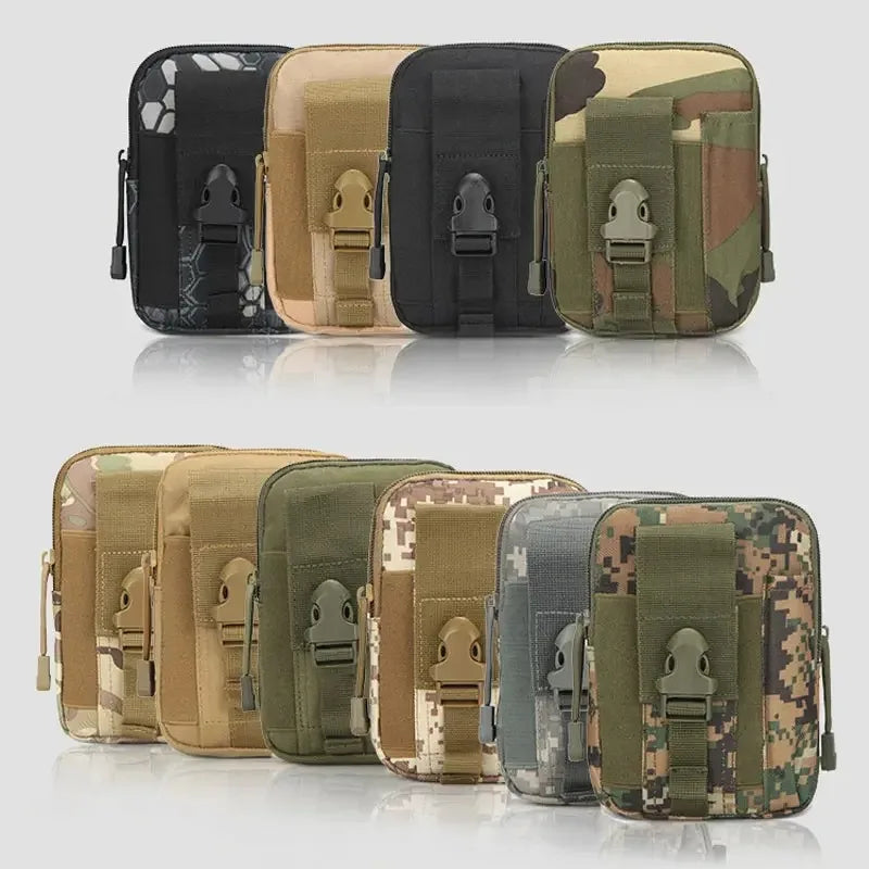 Funda para teléfono móvil, riñonera, impermeable, nailon, multifunción, casual, para hombre, riñonera pequeña para hombre