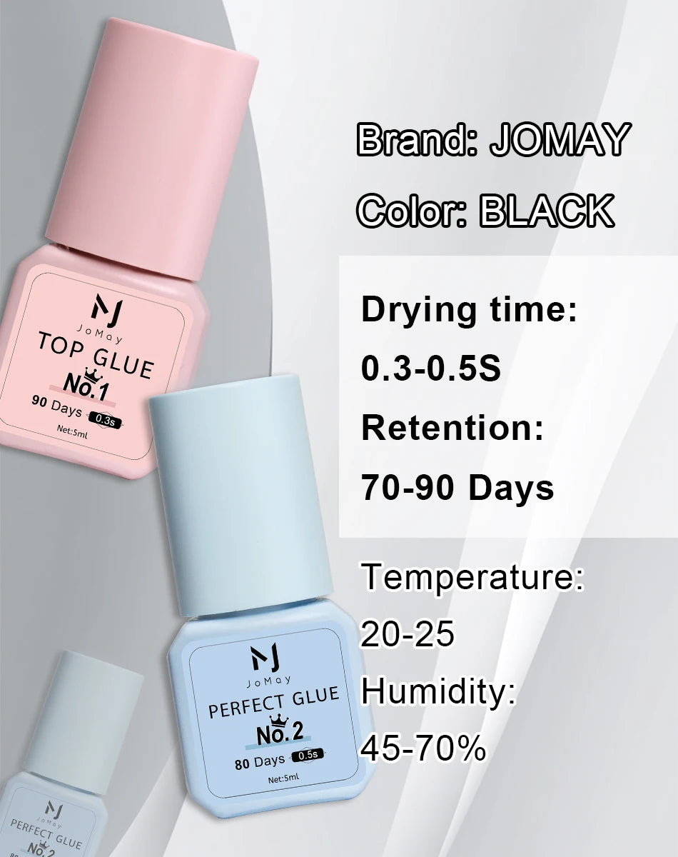 5ml Fast Drying Strong False Eye Lash Extension Glue Adhesive Retention 70-90days Low Smell Mink Eyelash Glue For Makeup