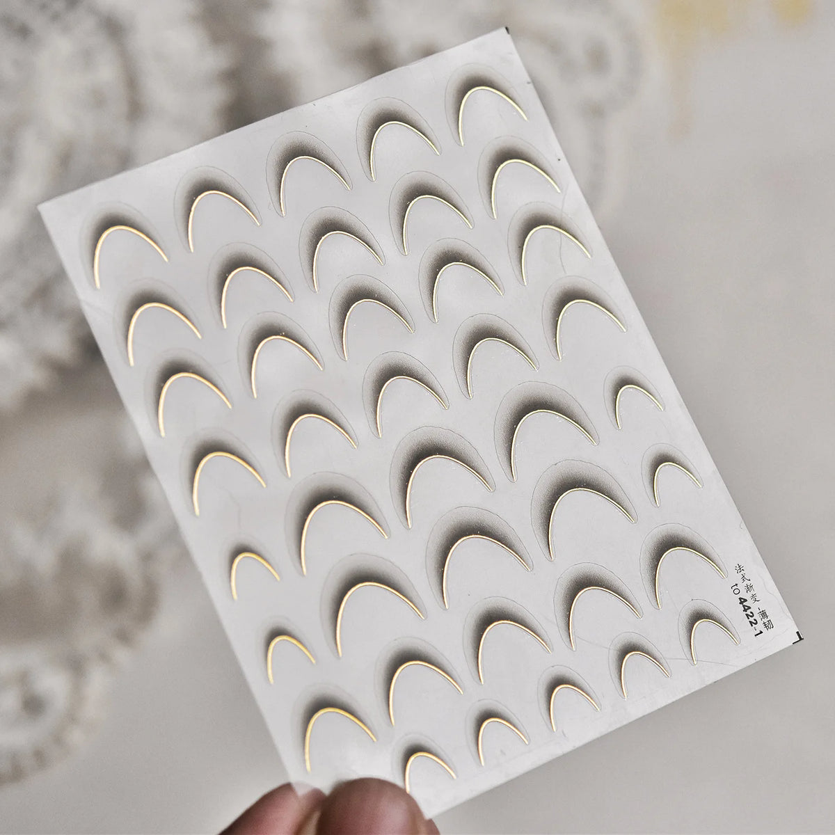 1pcs 5D Rhinestones Gold Silver Irregular Pattern Nail Sticker Simple Design Adhesive Slider Nail Art Decoration Decals Supplies
