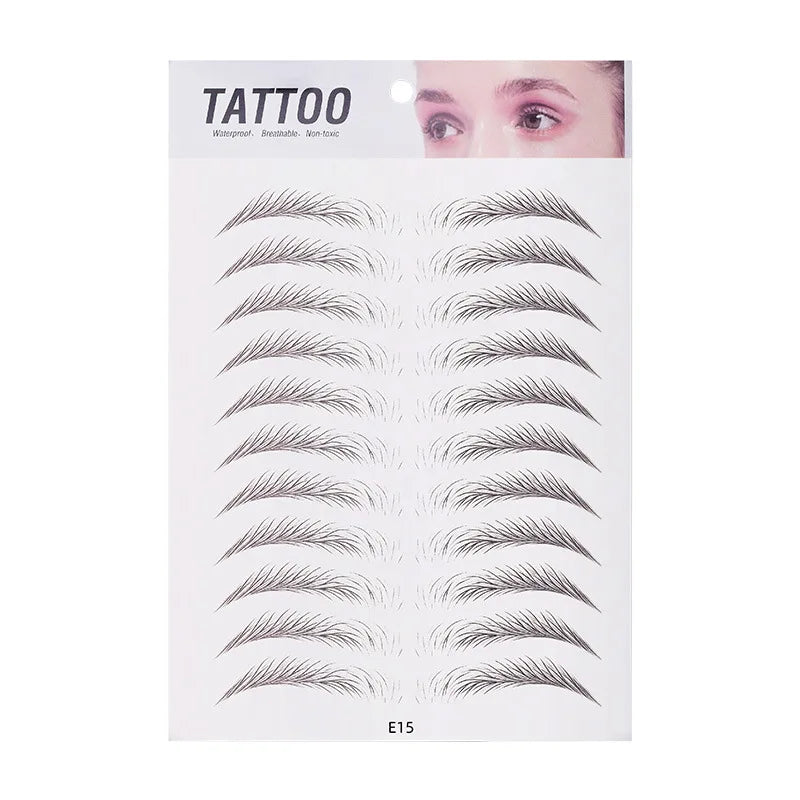 10pcs Eyebrow Tattoo Sticker Waterproof Eyebrow Templates Tools Cosmetics Professional Makeup Eye Brow Shaper Eyebrows Sticker