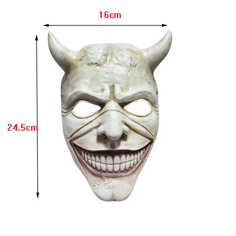 Halloween Horror The Black Phone Resin Mask Cosplay Scary Grabber Evil Killer Helmet Masquerade Mask Carnival Party Costume Prop