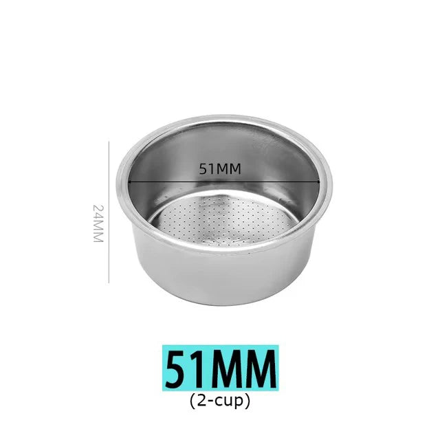 1Pcs 51mm 58mm 1-Cup 2-Cup 4-Cup Filter Basket Replacement for Coffee Bottomless Portafilter Barista Espresso Accessories