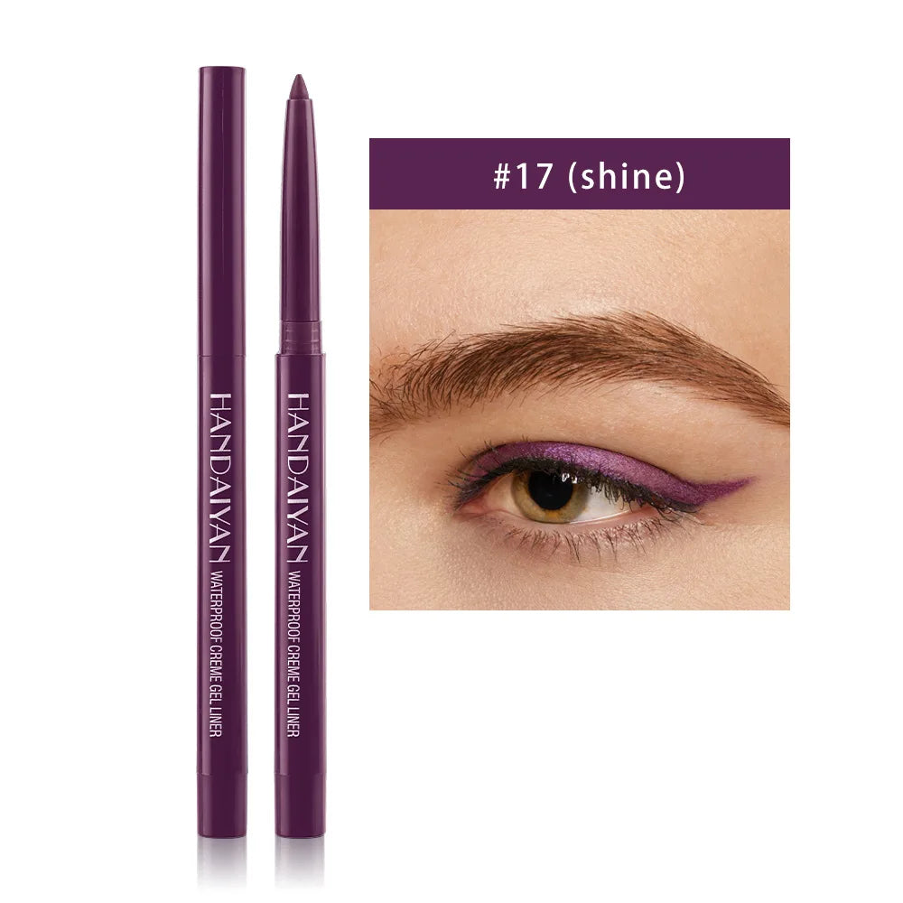 20 Colors Matte Eyeliner Gel Pencil Shine Purple Black Easy To Wear Colorful White Blue Eye Liner Pen Cream Makeup Cosmetics