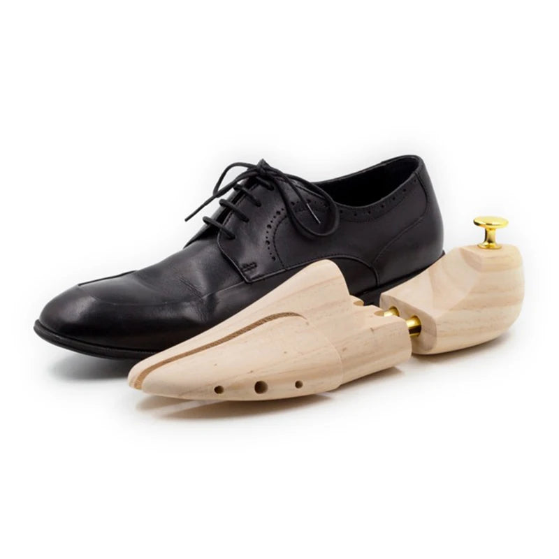 4-PACK Men's And Women's Shoe Trees, Adjustable Pine Wood Shoe Trees