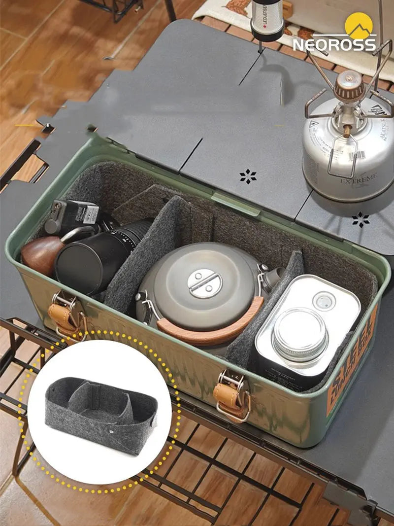 For Stanley Lunch Box 9.4L Accessories Set Handle Cowhide Cover Ultralight Aluminum Alloy Table Top Hanging Rack Felt Lining
