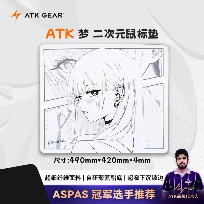 Genuine ATK Dream Large Neutral Mouse Pad  Balanced For FPS Dedicated for Esports Gaming And Office Valorant Inspired Mousepads