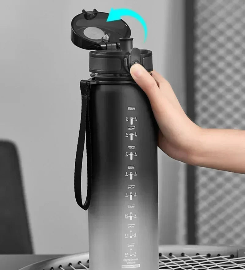 1 Liter Sports Water Bottle Large Capacity Summer Men Women Portable Plastic Bottle for Outdoor Travel Fitness Drinkware