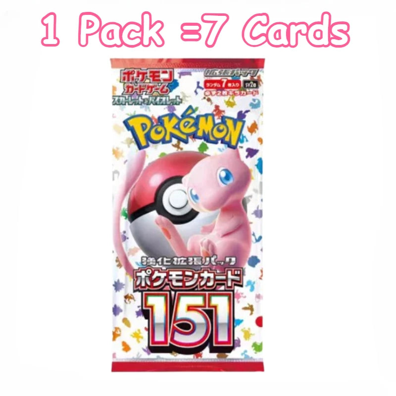 100%Original Pokemon SV2A Booster Pack Trading Anime Card PTCG Japanese Version Collection Cards Single Pack Toy Birthday Gifts