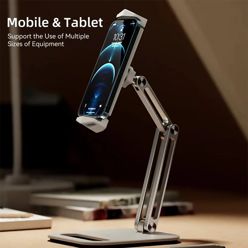 Tablet Stand Adjustable Folding Holder Aluminum Alloy Arm Ergonomic 360 Degree Rotatable for 4-13 inch Tablet and Phone Xiaomi