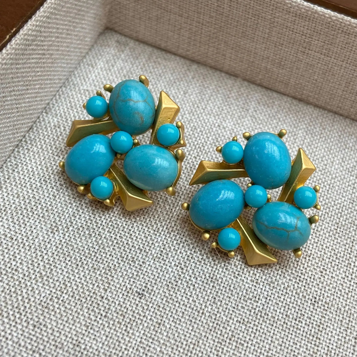 Women New Turquoise Necklace Bohemian Earrings Bracelet 2025