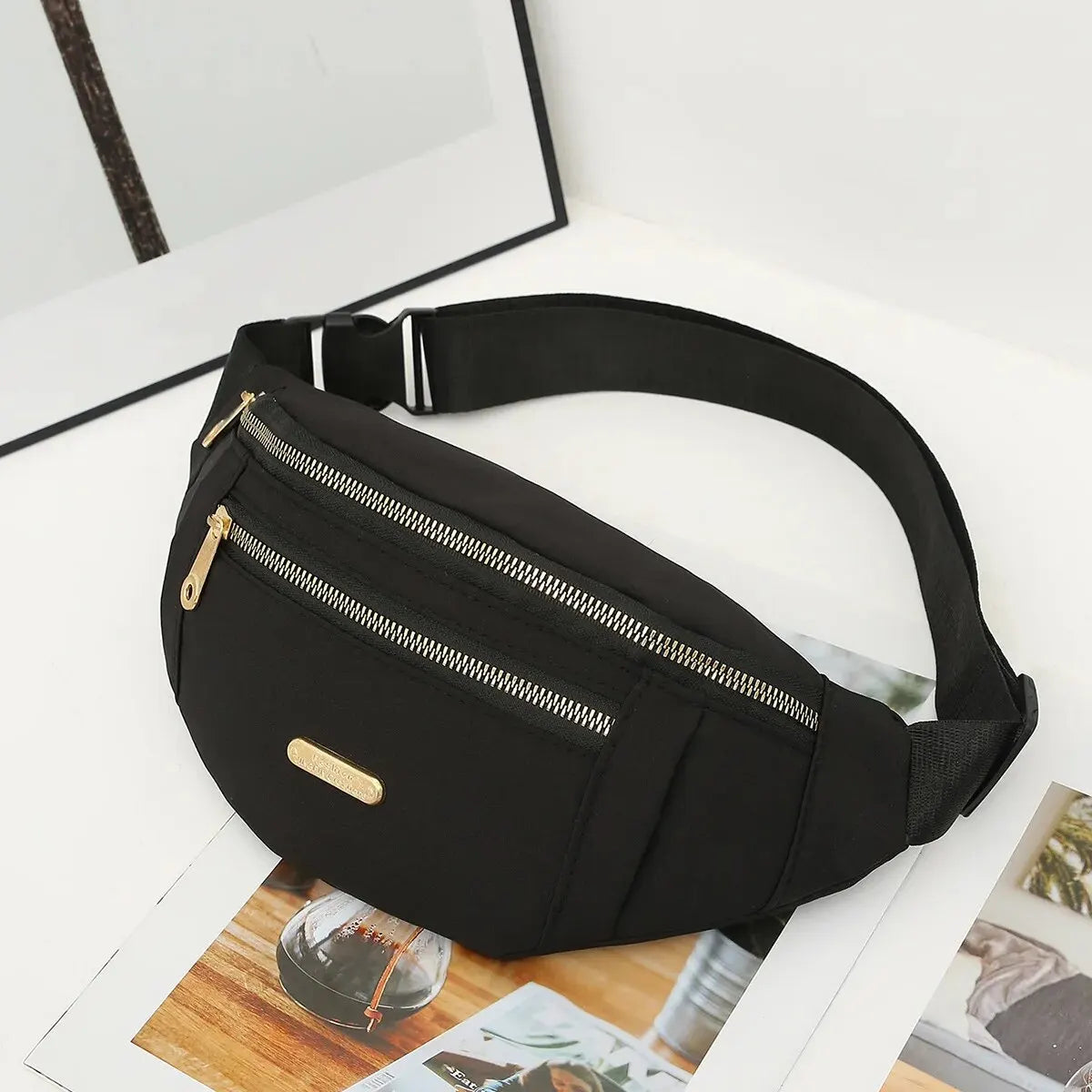Women Sports Waist Bag Multi-Layer Fanny Pack Phone Essentials for Outdoor Activities Crossbody Purse Sports Chest Bag
