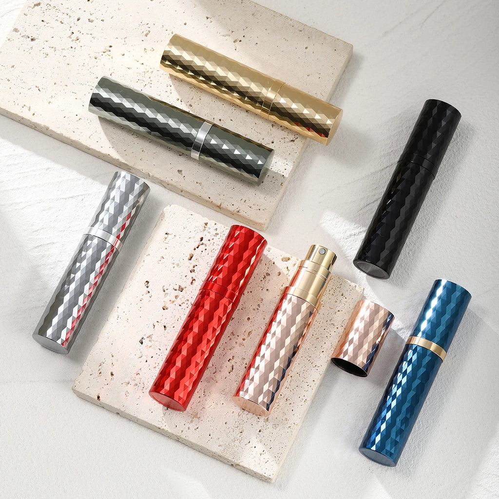 Luxury Premium Class Diamond Mini Travel Portable Bottom Filling Refillable Perfume Bottle Mini Spray Bottle 5ml Atomizer 1pcs