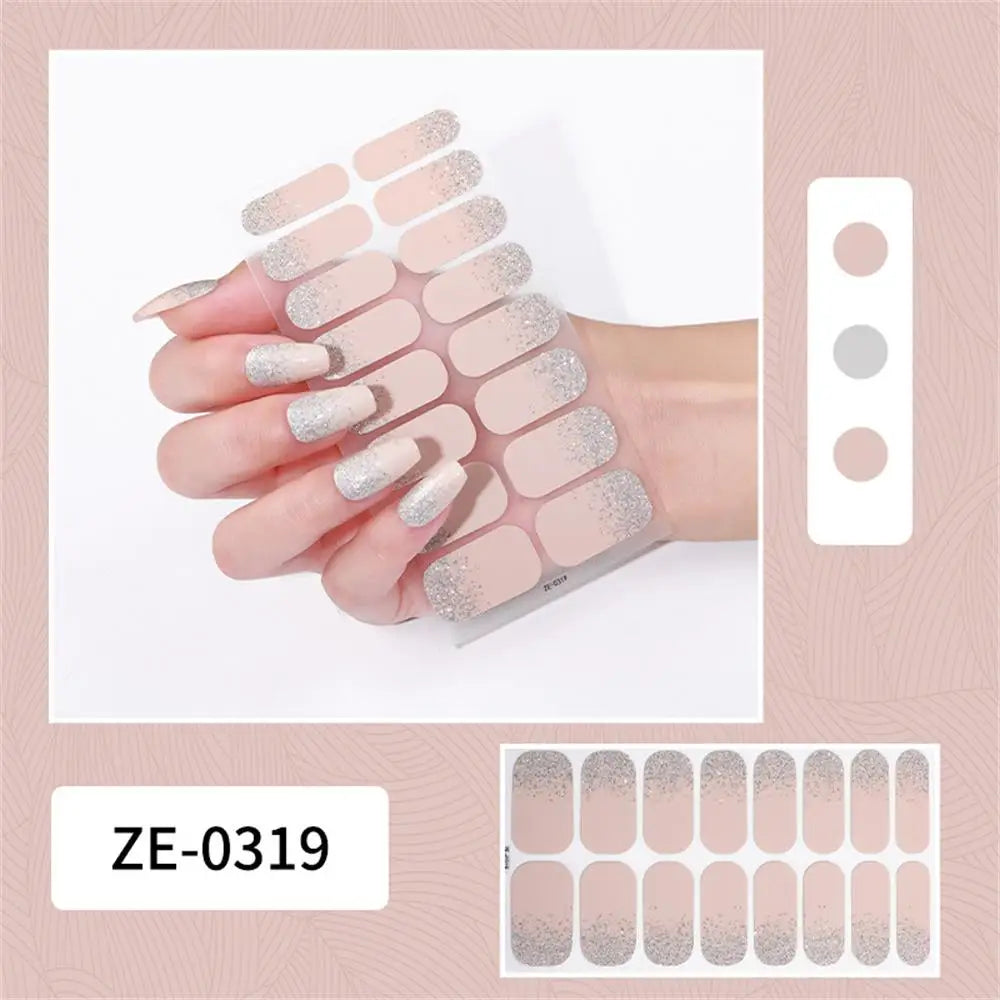 Gradient Galaxy Series Press-on Nails | 16-Piece Set of Removable Self-Adhesive Fake Nail Stickers | Valentine's Day Gift Idea