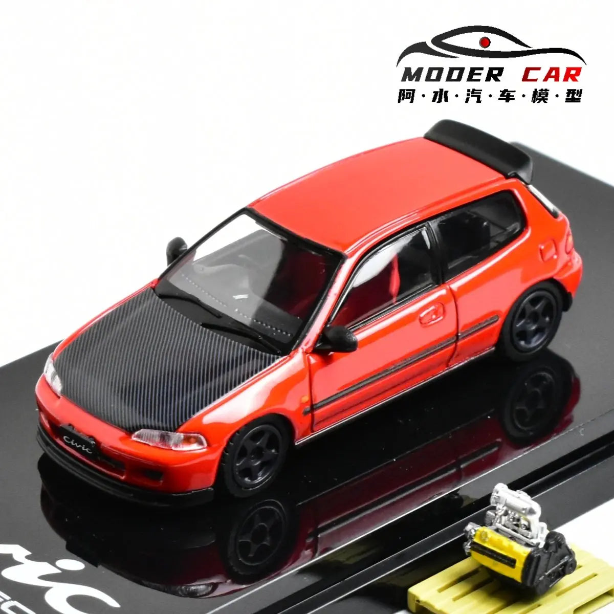Hobby Japan 1:64 Miniature CIVIC EG6 SiR-S JDM Giftable Diecast Model Car
