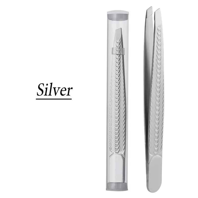 Removal Clip Women Professional Eyebrow Tweezer Trimmer Men Beard Eyelash Brow Stainless Hair Plucker For Face Lash Makeup Tools